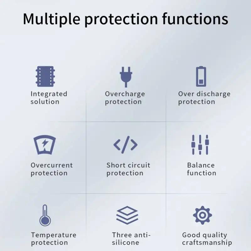 JiaBaiDa Automized Identify 7s-14s 7S 8S 9S 10S 11S 12S 13S 14S 20A 30A LFP NMC Smart BMS 24V 36V 48V Battery Management System