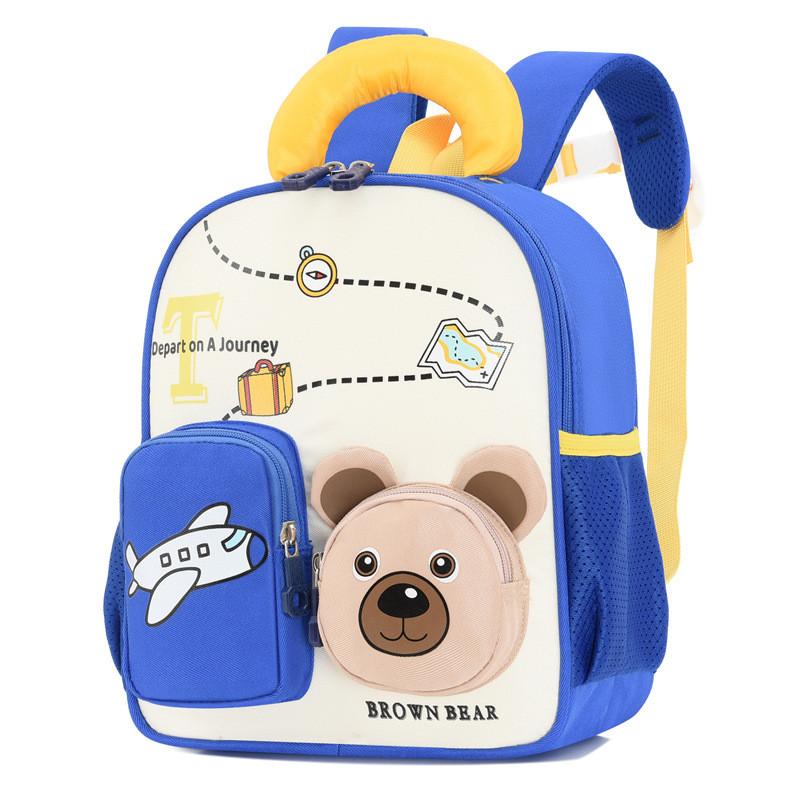 Animal Bear Print Backpack With Lightweight Oxford Fabric Schoolbag Gift Kids