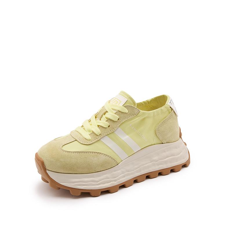 Inner Heightening Platform Retro Dad Shoes Women's Spring New Sports Shoes Casual Shoes German Training Shoes Forrest Gump Shoes