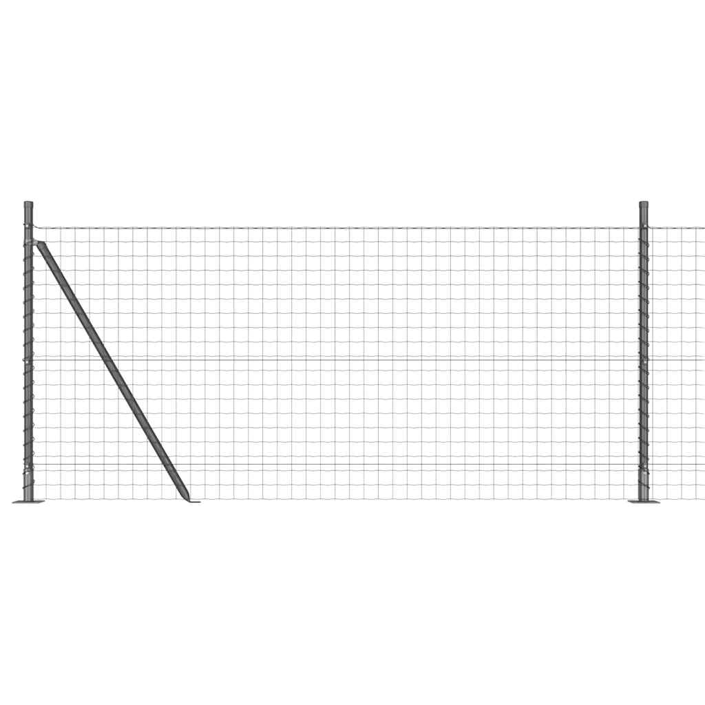Welded Wire Fence with Concrete Foundation 25 x 1 m (W x H)