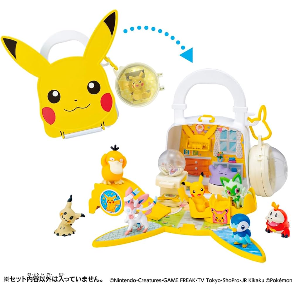 Takara Tomy Pokmon Moncolle Pikachu Room Bag Toy Storage Organizer
