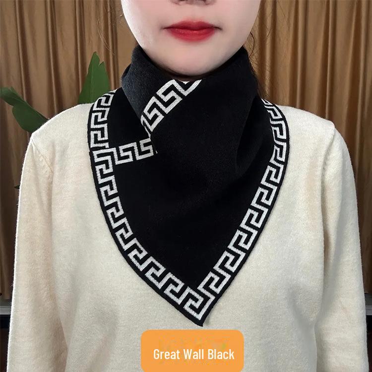 

Модный шарф в корейском стиле осень/зима 2023 года — защита от холода, теплая защита шеи, универсальный треугольный дизайн