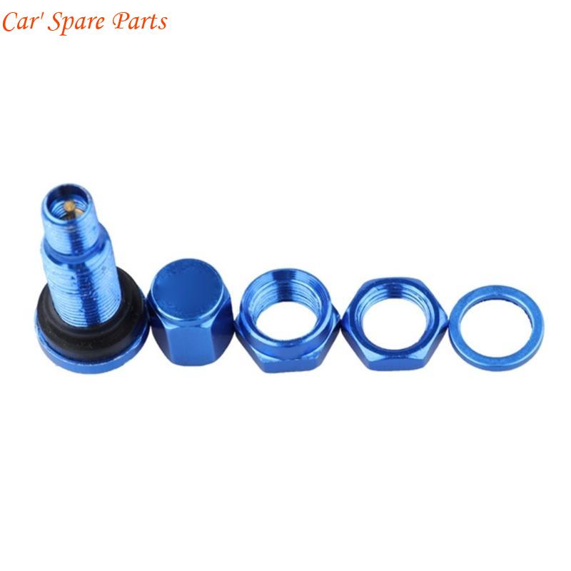Y4UA Multifunctional Car Tire Valves Stems Cores Aluminum with Protective Caps for Various Vehicle Extreme Driving Conditions