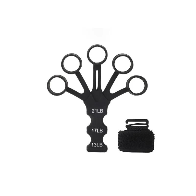 Silicone Finger & Wrist Rehab System - 5-Finger Flexion/Extension Trainer for Physical Therapy with Adjustable Resistance