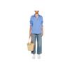 Polo Ralph Lauren Solid Color Long Sleeve Loose Shirt Women shirts Blue 211968221-004
