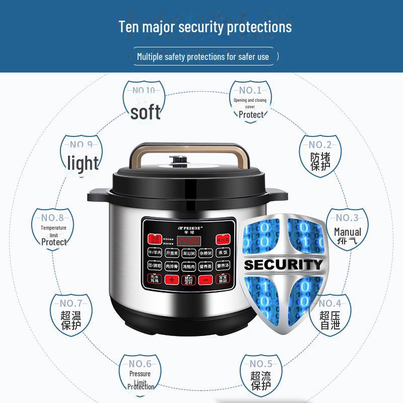 Hemisphere Large Capacity 17L Electric Pressure Cooker for Catering and Household Use