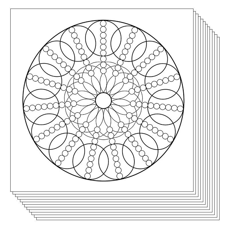 Erwachsenen Mandala Malbuch Landschaft Stressabbau Kritzel Malbuch