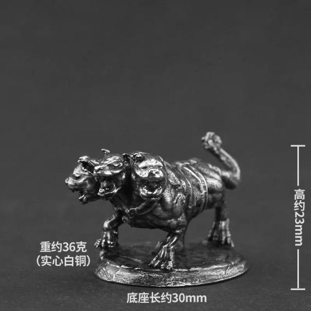 White Brass Demon Warrior Miniatures | Metal Figurines Tabletop War Game Chess Pieces Collection Gift