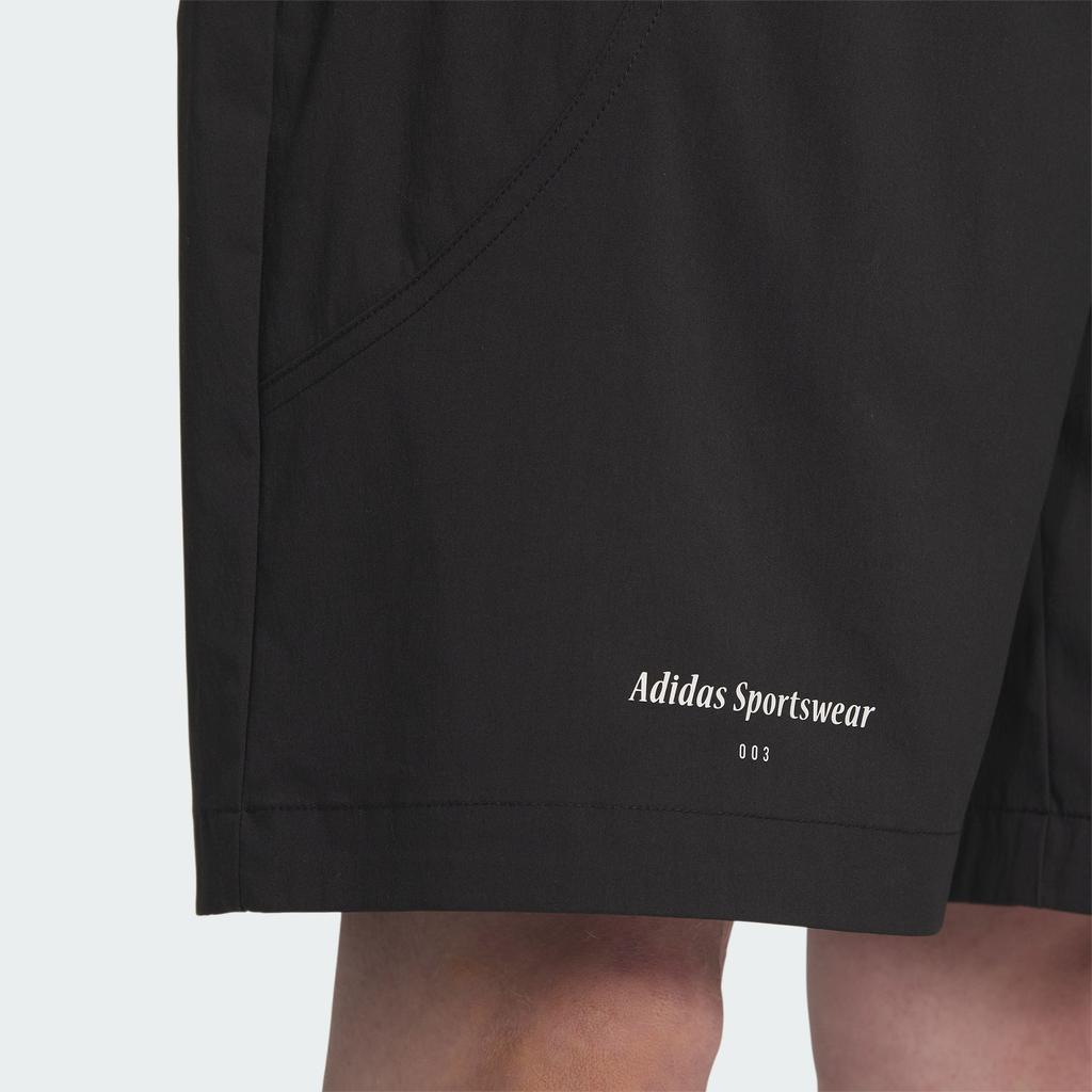 Adidas Sportswear Lounge Half Shorts With Solid Logo Men Bottoms Black IP4956