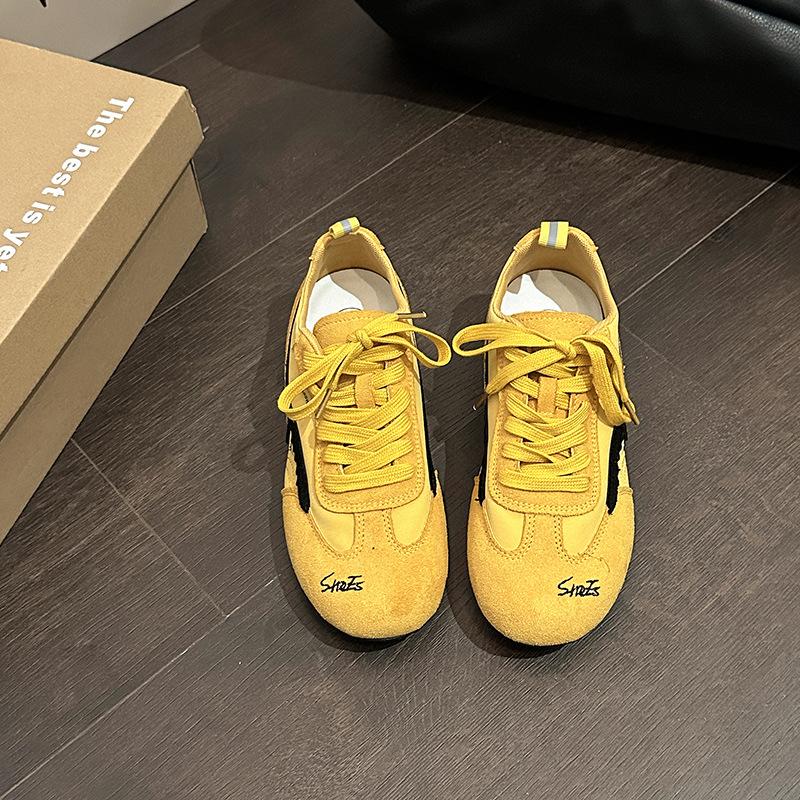 Fashion lace-up casual board shoes, simple retro sports German training shoes, summer retro comfortable and lightweight soft-soled Forrest Gump shoes