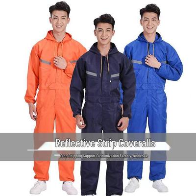 Salopette de mécanicien réfléchissante anti-poussière pour homme - Combinaison de travail protectrice une pièce