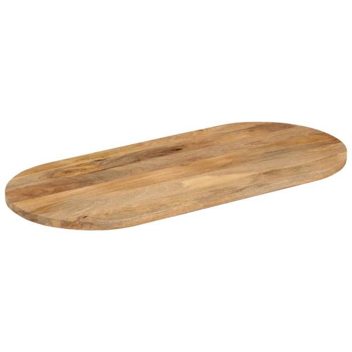 VidaXL Dessus de Table, Dessus de Table de Remplacement, Dessus de Rechange Salle à Manger, 100x50x2,5 cm Ovale Bois Massif 370126