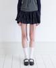 Alkialka Puffy Mini Skirt (Dark Navy)