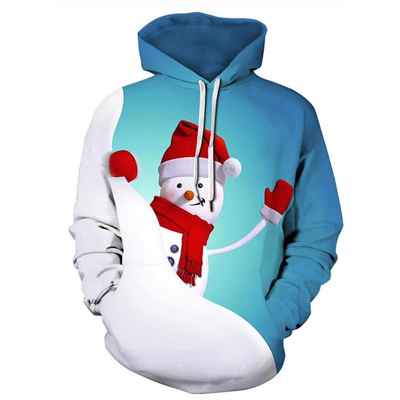 2024 Men's Hooded Hoodies Prints Merry Christmas Theme Graphic Sweatshirt Drawstring Long Sleeve Streetwear Tops Men's Clothing