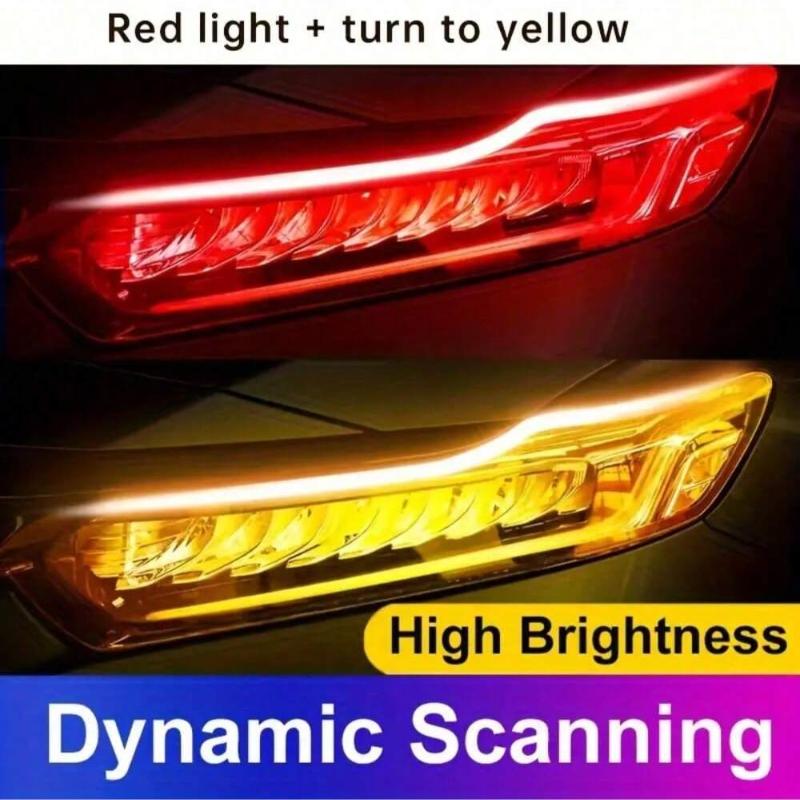 

Комплект светодиодных ДХО – Гибкие водонепроницаемые дневные ходовые огни (белый), Поворот сигнала (желтый), & Стоп-сигналы (Автоаксессуар 12В)