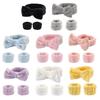 1set Elastic Women Shower Hairband & Wristband Cute Bowknot Plush Face Wash Hairband Home Makeup Headband Wristband