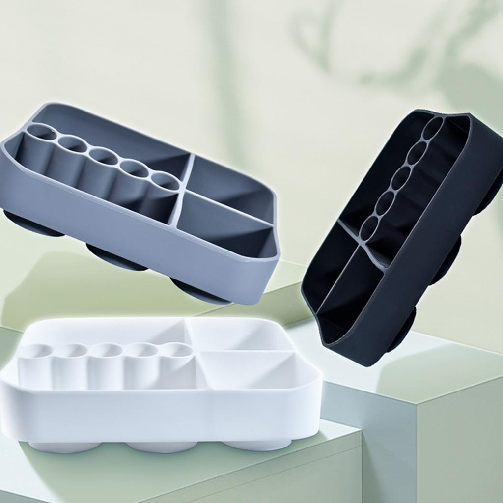 Makeup Brush Holder Silicone Display Stand Desktop Organizer Multipurpose for Painting Pen Brushes Eyeliner Pencil Ruler