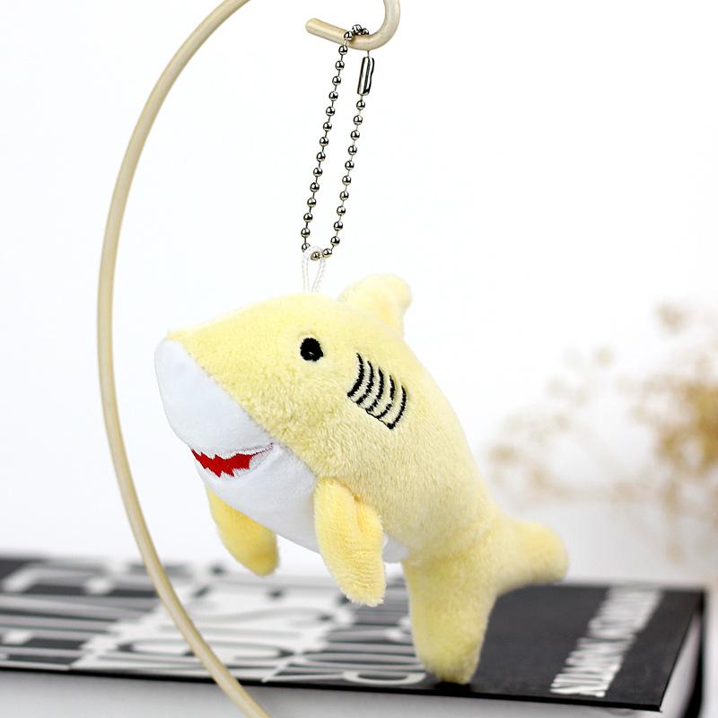 Non-Toxic Cartoon Shark Pendant Keychain Marine Animal 12Cm Plush Toy Doll Keychain Children Cute Bag Pendant Doll