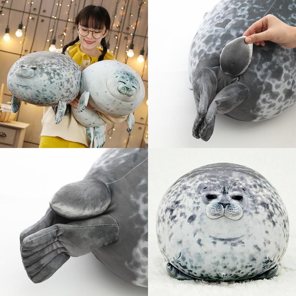 Large Chubby Blob Seal Plush Toy Animal Pillow Pet Soft And Cute Ocean Stuffed Doll Gift