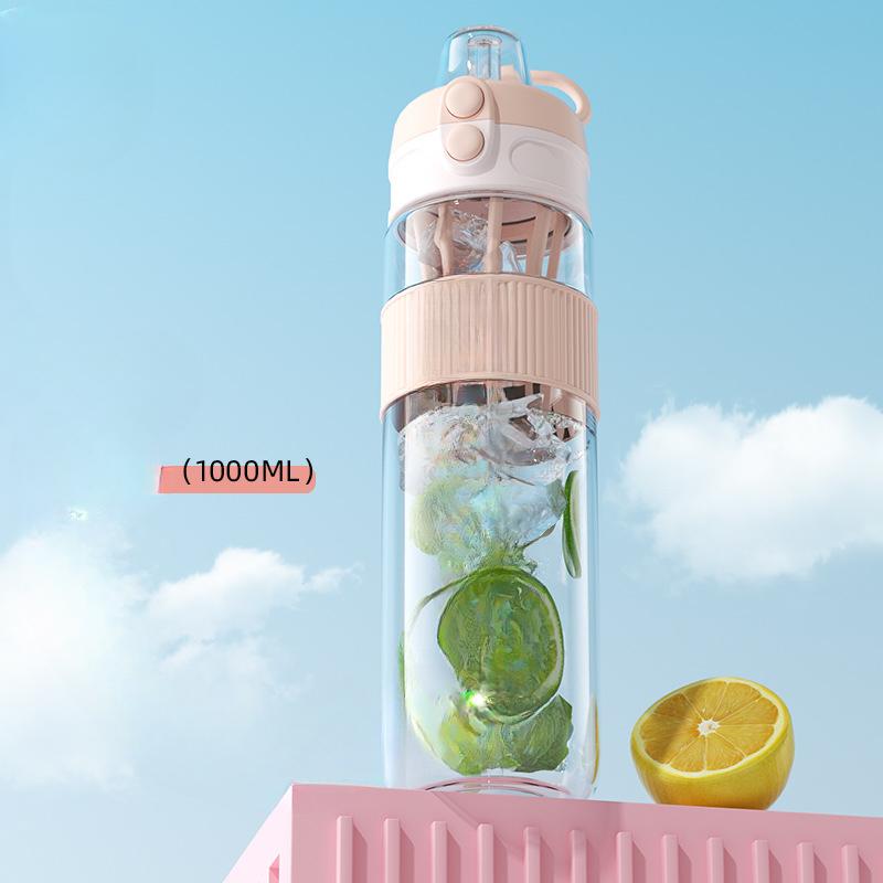 Large Straw Cups Double Drinking Cups for Summer Students with Durable Design and Leak Proof