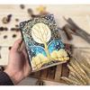 Tree of Life  Grimoire Leather Journal, Blank Spell Book of Shadows Celestial Leather Journal Gifts For Him Her.