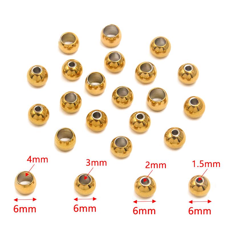 Stainless Steel Round Spacer Beads for DIY Jewelry Making