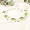Peridot Gemstone 925 Sterling Silver Jewelry Handmade Bracelet 8" Gift For Wife RB-10-13