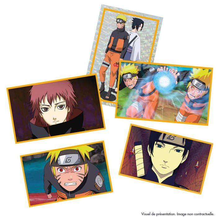 Coffret de cartes à collectionner - panini - naruto shippuden - 1 album - 18 pochettes - 3 cartes limitées