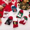 Autumn And Winter Coral Fleece Christmas Women'S Socks Home Heating Floor Socks Chinese New Year Festive Big Red Socks Female Cartoon Elk Socks