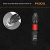 Shock-resistant Magnetic Phillips Screwdriver Bits with Anti-slip Teeth