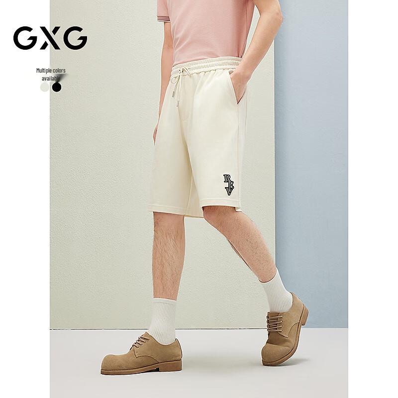 GXG Men s Two-Tone 3D Letter Logo Casual Shorts L