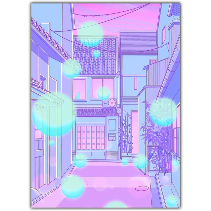 Modern Fashion Art Night Market Popular Kyoto Poster Japanese Style Wall Art Canvas Painting Living Room Home Decoration Mural