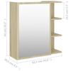 Bathroom Mirror Cabinet Sonoma Oak 62.5x20.5x64 Cm Engineered Wood
