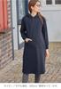 Maternity Nursing One Extremely Fleece Shaggy One Long Nursing Navy [ANGELIEBE] Clothes, Piece, Warm, Lining, Lining, Parka, Warm, Piece, Prenatal,