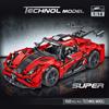 Non-Toxic Mechanical Red Race Car Moc Assembly Bricks Creative Construction Kit Diy Tabletop Decoration Birthday Christmas Gifts For Kids