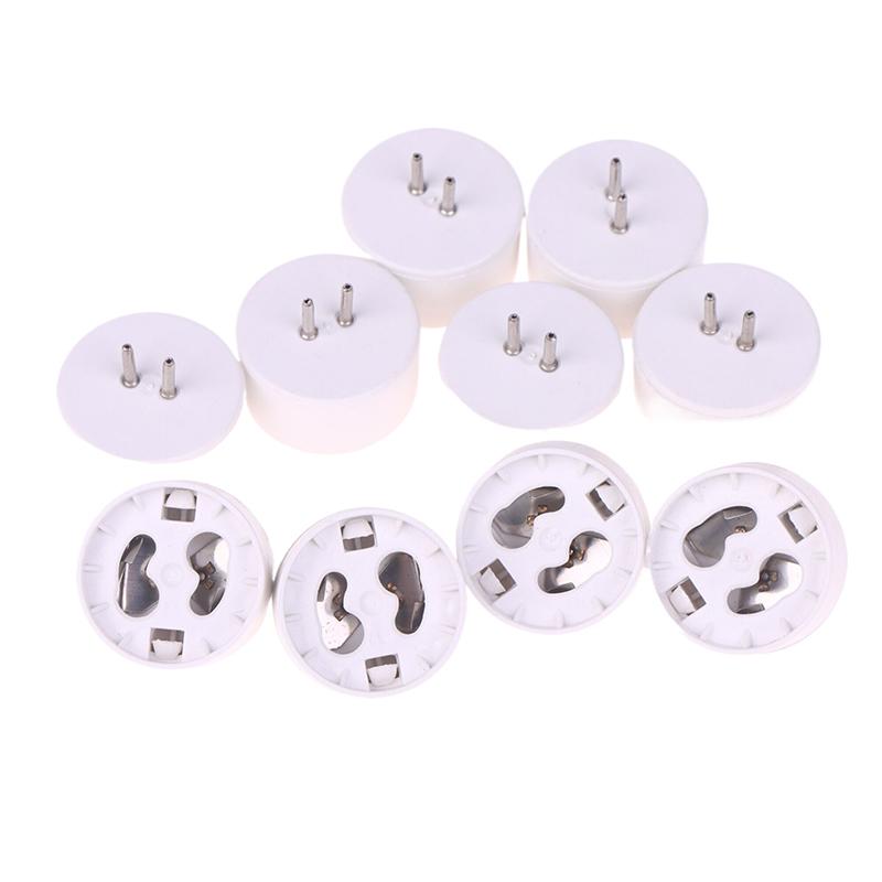 10Pcs Mr16 To Gu10 Socket Base Halogen Light Bulb Lamp Adapter Converter High Temperature Resistance Conversion Lamp Holder