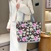 Printed Canvas Women's Fashion Handbag - Casual Commuter Underarm Bag
