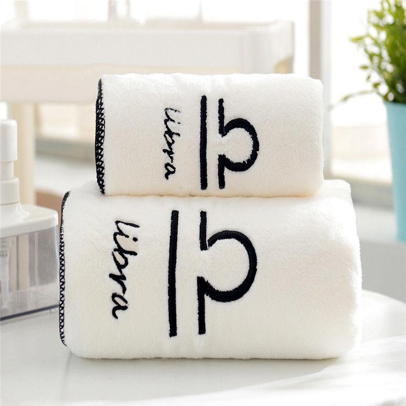 2Pcs Extra-thick Coral Fleece Bath Towel Set Is More Absorbent Than Pure Cotton Quick-drying No Hair and No Fading Cute Household Towels Bath Towels