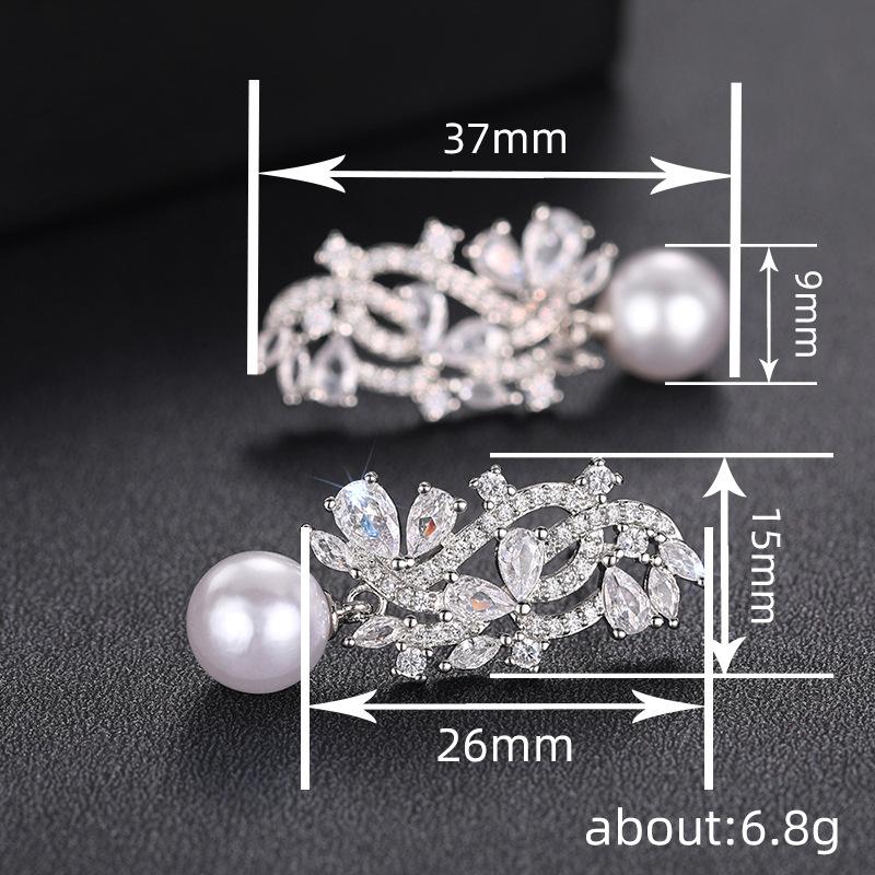 Design Earrings, Horse Eye Geometric Imitation Pearl Jewelry, High-Luxury High-End Earrings.