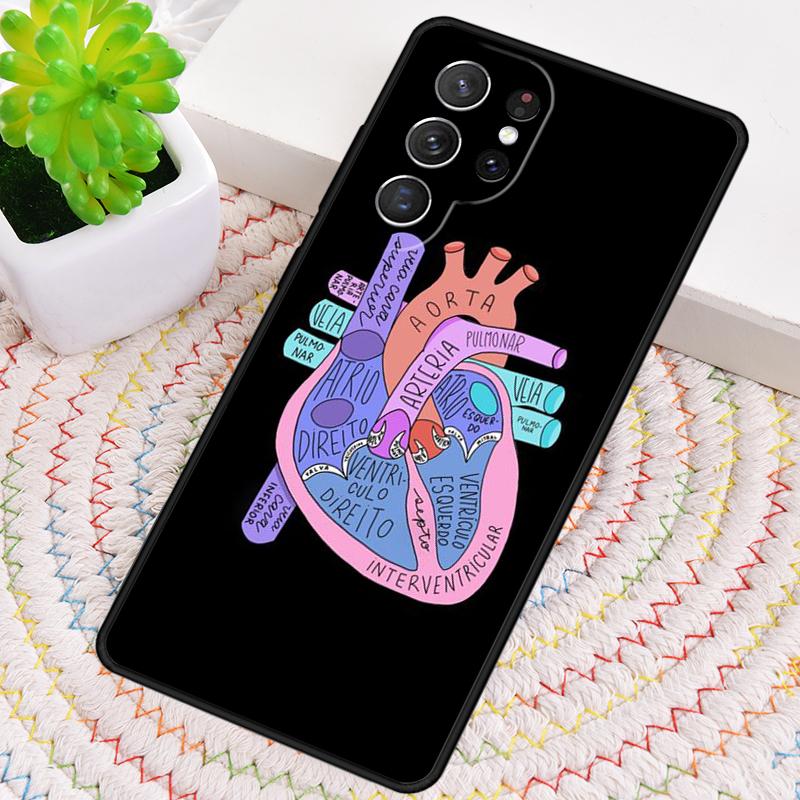 Medical Human Organs Heart Art Silicone Phone Case For Samsung Galaxy Note 10 Pro S26 S25 S24 S23 S22 S21 Plus Ultra Capa Cover