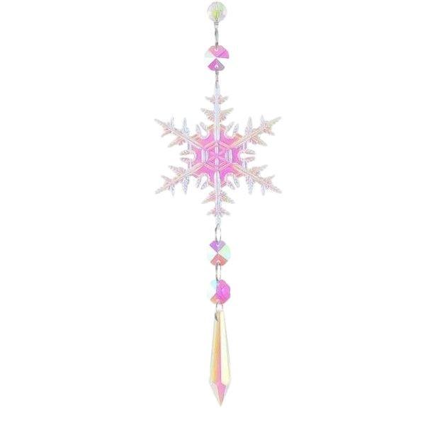 Dreamy Snowflake Crystal Rainbow Pendant for Windows & Christmas Trees
