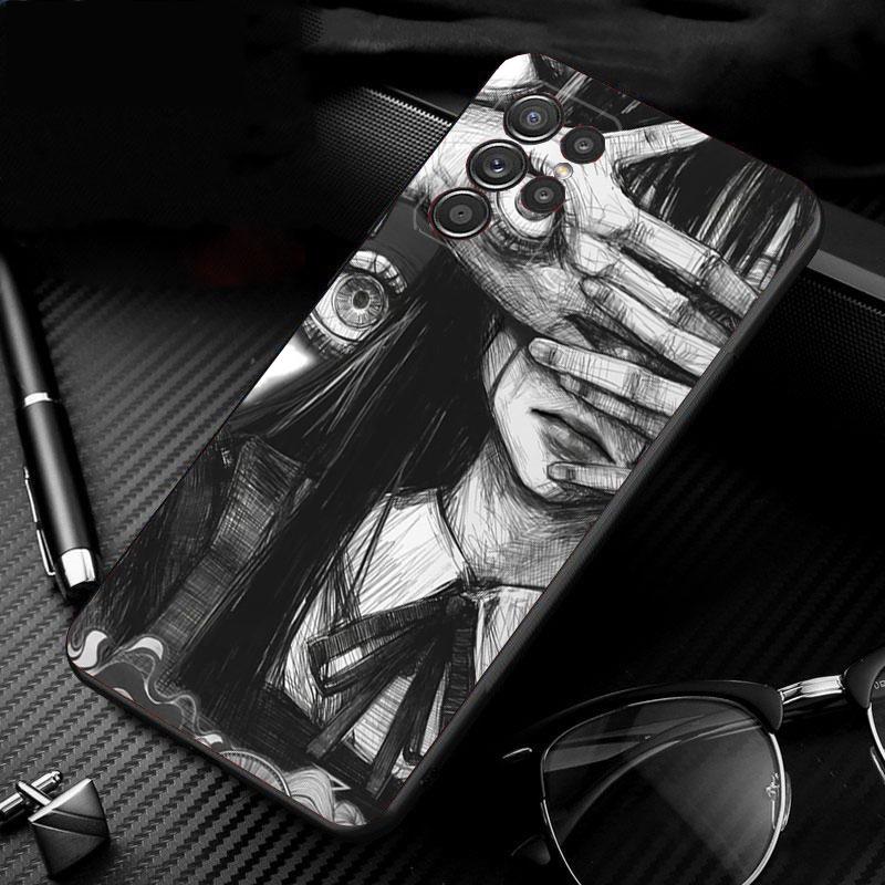 Phone Case For Samsung Galaxy S26 S25 S24 S23 S22 S21 Ultra S24 S23 S22 S21 S25 Plus S24 FE Horror Ghost Girl Art