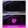 Window Neon Lights, Triangular Windows, Heart-shaped Lights, Illuminated Heart-shaped Decorations, Car Interface, Wireless Remot