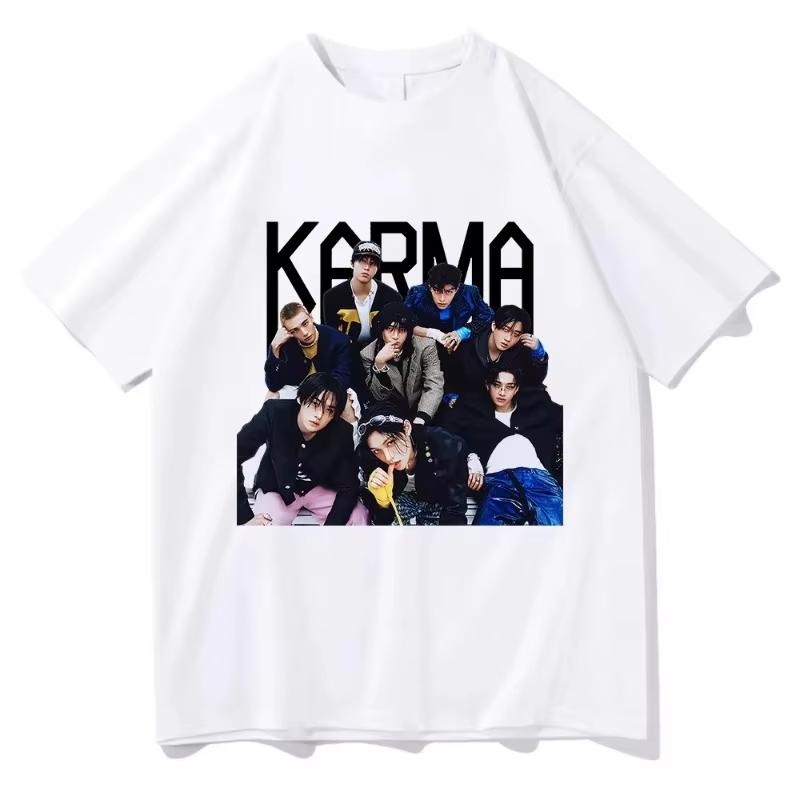 Album KARMA Tshirts 2026 New Song Ceremony Fashion Unisex/Women Clothing Unisex Cotton Short Sleeve Tops Graphic TShirt for Lover