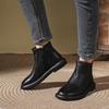 British Women's Boots Autumn and Winter New Versatile Shoes Mother Shoes All Soft Leather Square Heel Fashion Boots Inside and Out