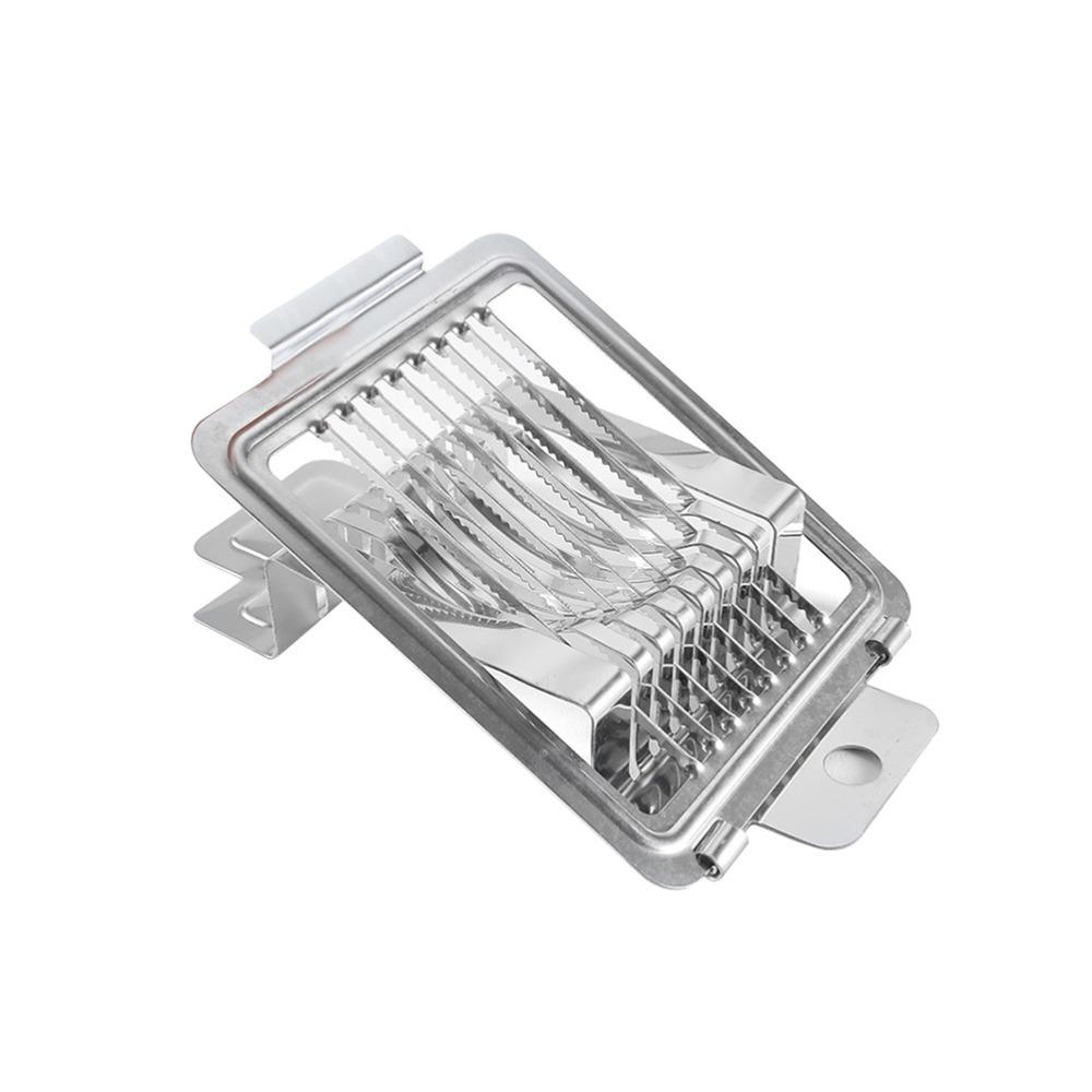 

Stainless Steel Egg Slicers Multifunctional Heavy Duty Mushroom Slicers with Round Groove Easy Support Egg Cutter чёрный