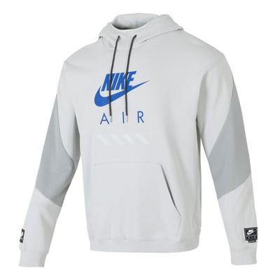 Felpa College Patchwork Casual alla Moda con Stampa Logo Air Felpa Uomo Grigio HJ0274-009