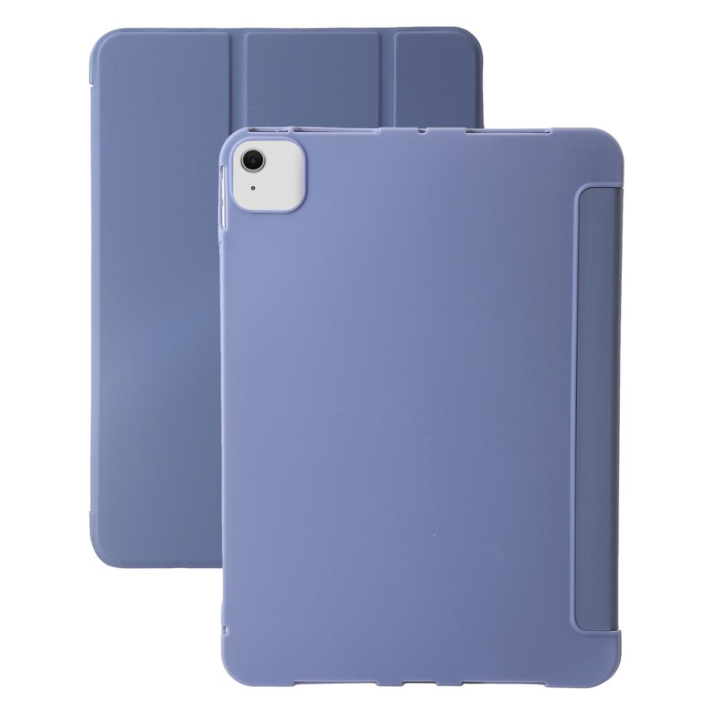 For iPad Air 13 (2025)/(2024) Leather Case Inner Silicone Tablet Cover with Tri-Fold Stand