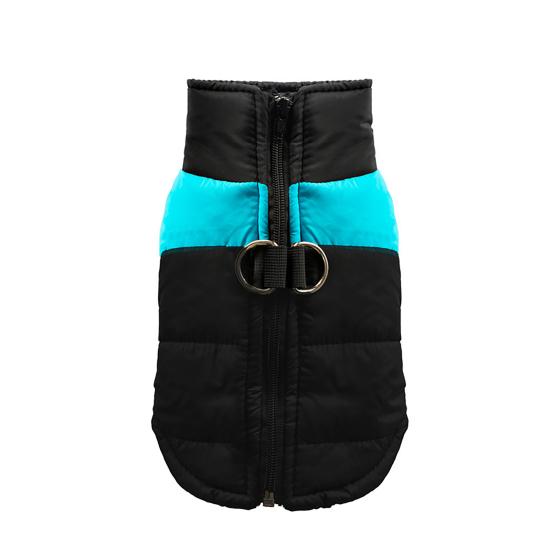 Winter Waterproof Dog Jacket Windproof Padded Pet Coat Warm Vest with Back Zipper D-rings for Small Medium Dogs Outdoor Strolls