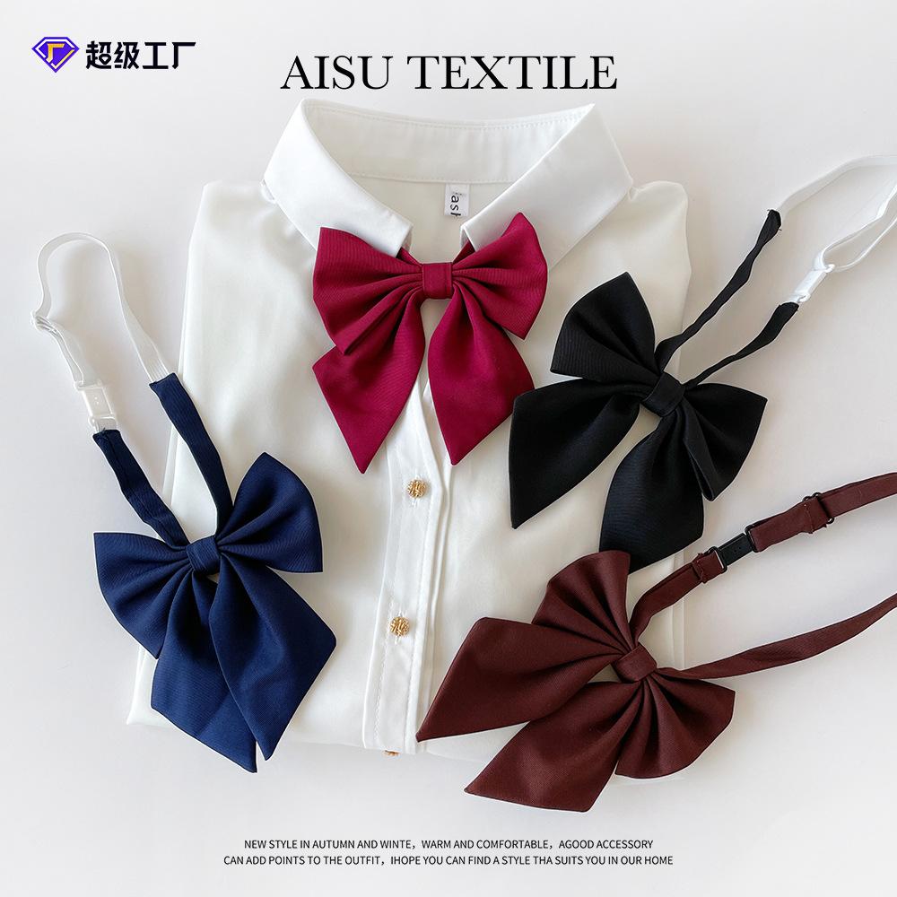 Buckle-free Tie Bow Tie Female College Style Plaid Lazy Harajuku Style Student K Male Uniform Accessories
